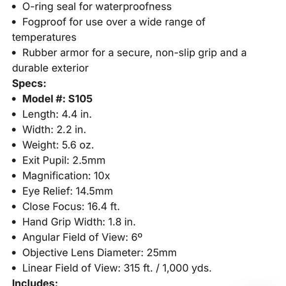 Vortex Solo 10x25 Monocular - Black - Picture 4 of 4